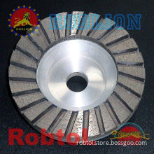 Turbo Rim Diamond Grinding Cup Wheel for Granite with Aluminium Body(STST)-sunny